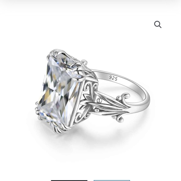 Kaylee Jackson ring size 11 sterling silver diamond (simulated) - Picture 5 of 11